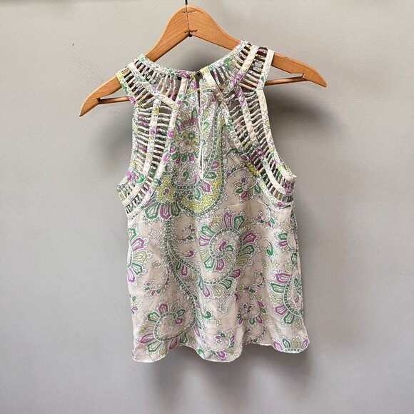 Leifnotes Idella Silk‎ Paisley Tank- Size 0 - Picture 2 of 6